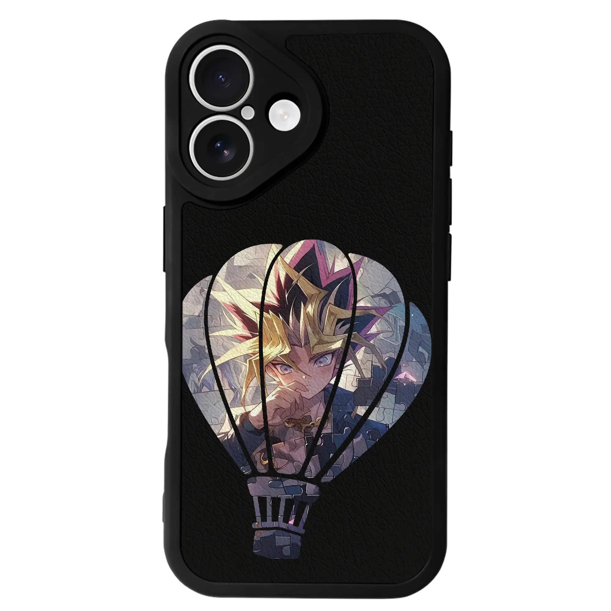 遊☆戯☆王 グッズ,武藤遊戯 - IPhone 16シリーズ対応 ・ シリコンスマホケース ・ レザー調 ・ 高精度フィット ・ 耐衝撃 ・ ワイヤレス充電対応 ・ 精密カット